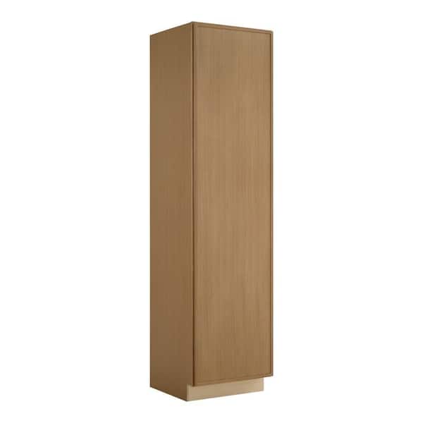 Leyton 24 in. W x 24 in. D x 96 in. H Ready to Assemble Plywood Slim Shaker Utility Pantry Kitchen Cabinet in White Oak