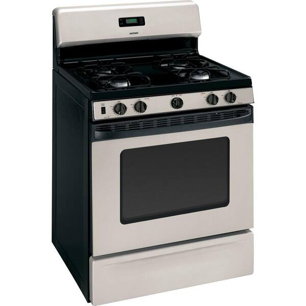 Hotpoint 4.8 cu. ft. Gas Range in Silver Metallic