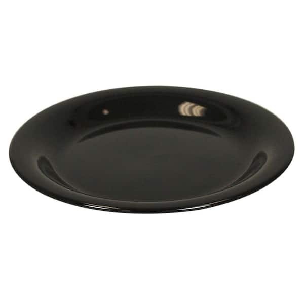 Home Basics Ceramic Dinner Plate in Black