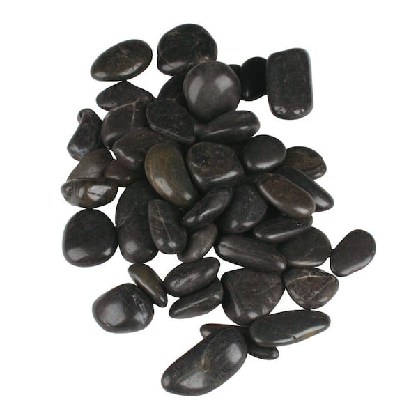 Niu 40 lb., 3 cm to 5 cm Decorative Black River Stone