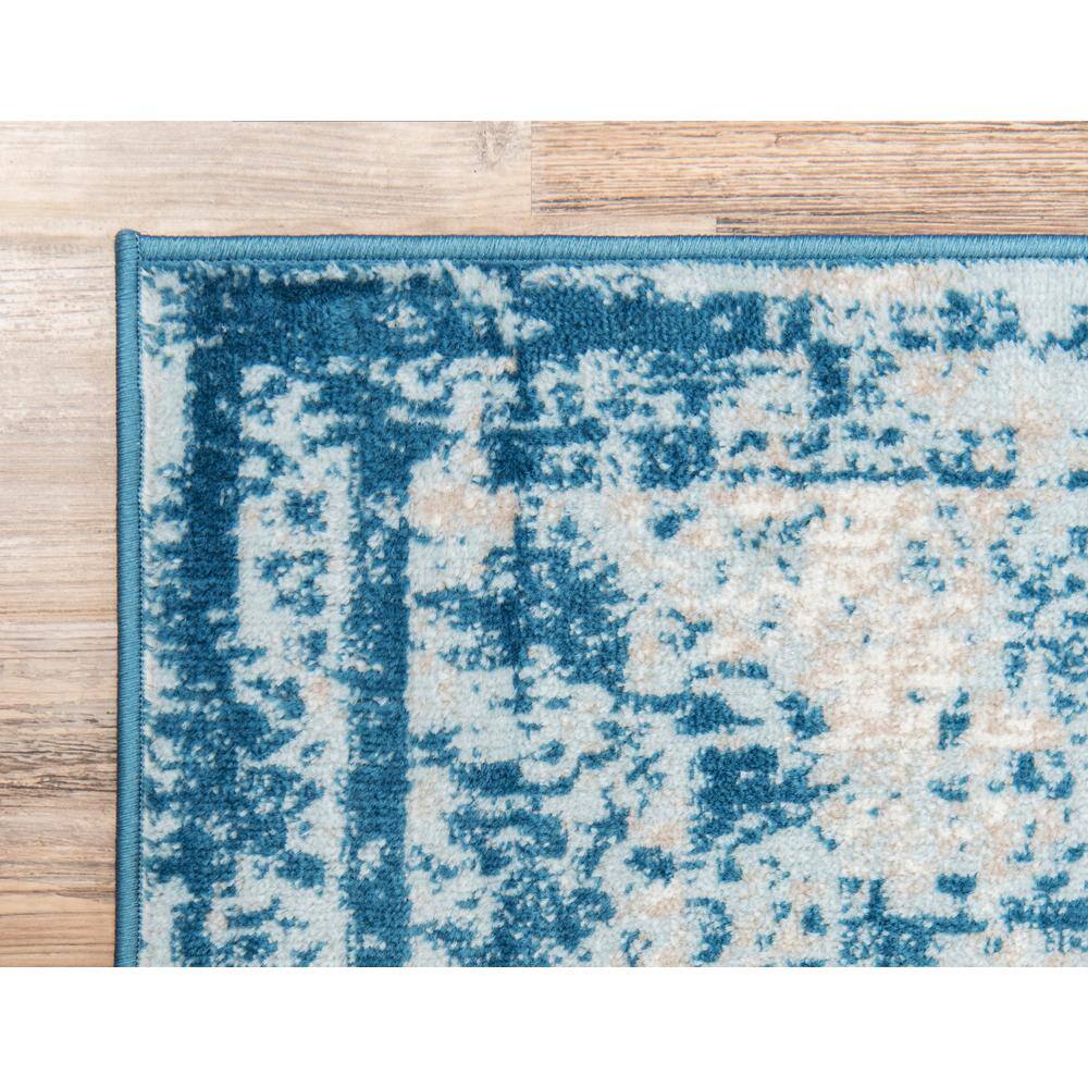 Sofia 9' x 12' Blue and Off-White Rectangular Area Rug