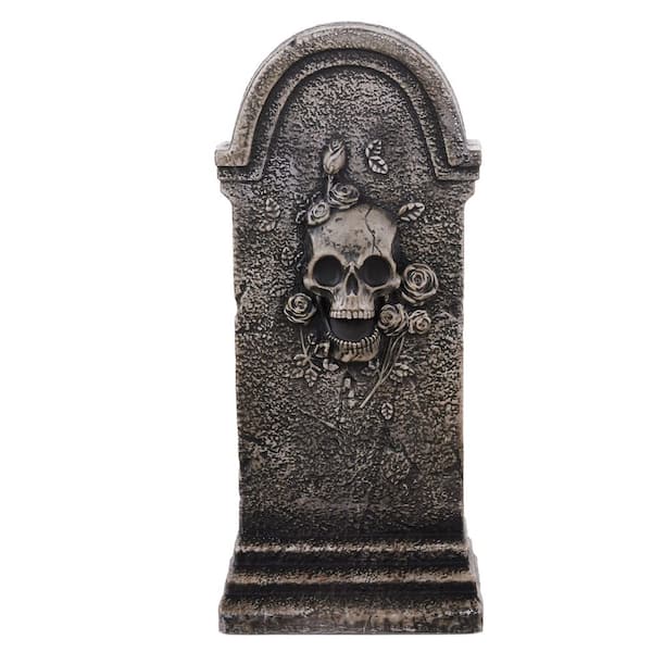 36 in Halloween Classics Skull and Roses Tombstone