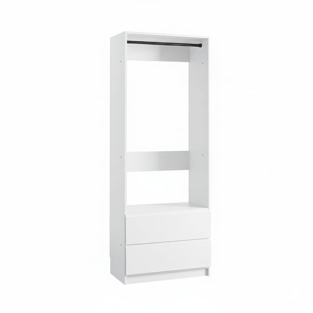 Prosper 32 in. W White Tower Unit 1-Shelf 2-Drawers Wood Closet System price history on PriceWatchPro