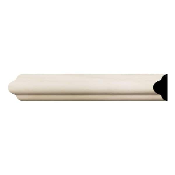 Ekena Millwork WM1215 0.56 in. D x 1.25 in. W x 96 in. L Wood Poplar Chair Rail Moulding