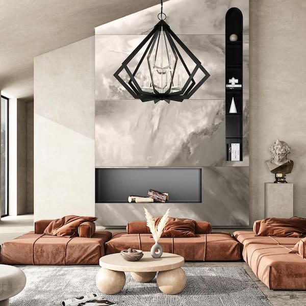Dorrance 15-Light Black Diamond Foyer Chandelier