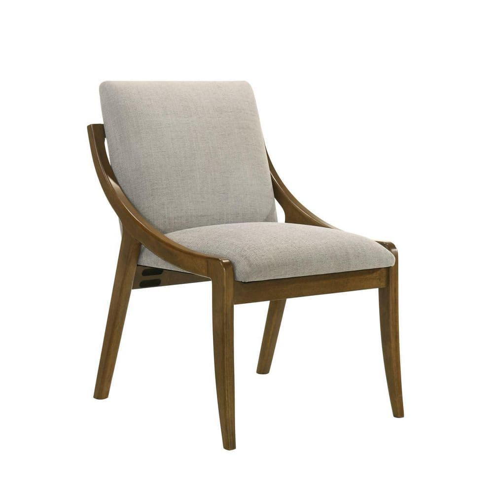 Gray Linen Side Chair Set of 2 with side chair for pairing with dining table sets