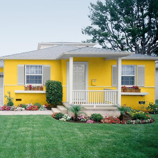 yellow exterior gloss paint