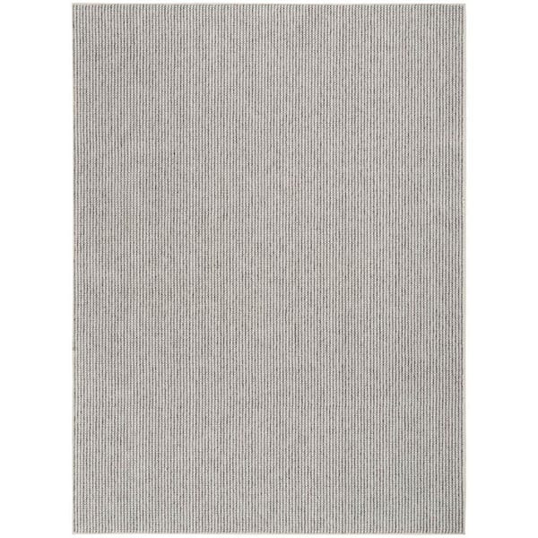 Nourison Natural Texture Ivory Grey 5 ft. x 7 ft. All-Over Design Contemporary Area Rug