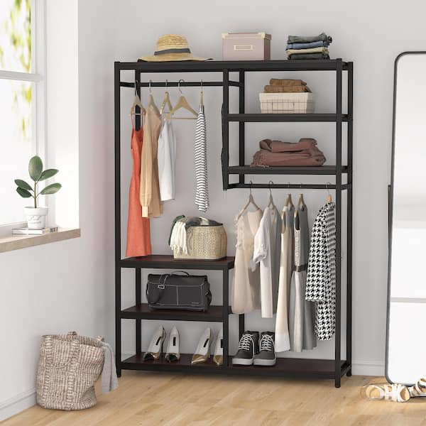 Tribesigns Double Rod Free standing Closet Organizer,Heavy Duty