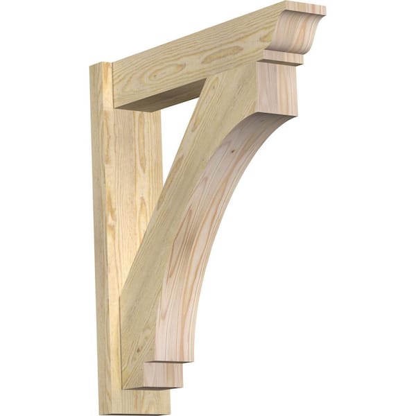 Ekena Millwork 6 in. x 30 in. x 26 in. Douglas Fir Imperial Traditional Rough Sawn Outlooker