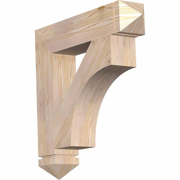 Ekena Millwork 5.5 in. x 30 in. x 30 in. Douglas Fir Westlake Arts and Crafts Smooth Bracket