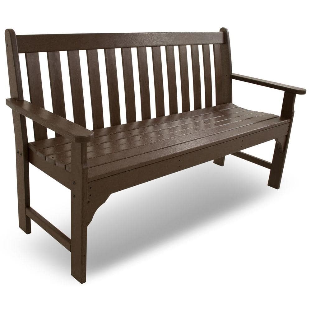 Mahogany 60" Recycled Plastic Outdoor Patio Bench