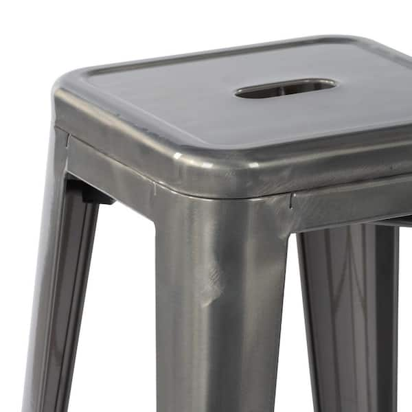 silver backless bar stools