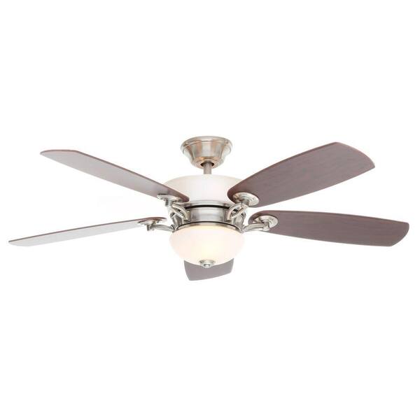 Hampton Bay Minorca 52 in. Indoor Brushed Nickel Ceiling Fan