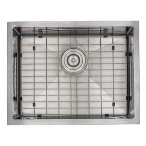 Strictly Kitchen and Bath 23 in. Undermount Single Bowl 16-Gauge Stainless Steel Kitchen Sink and Laundry/Utility Sink