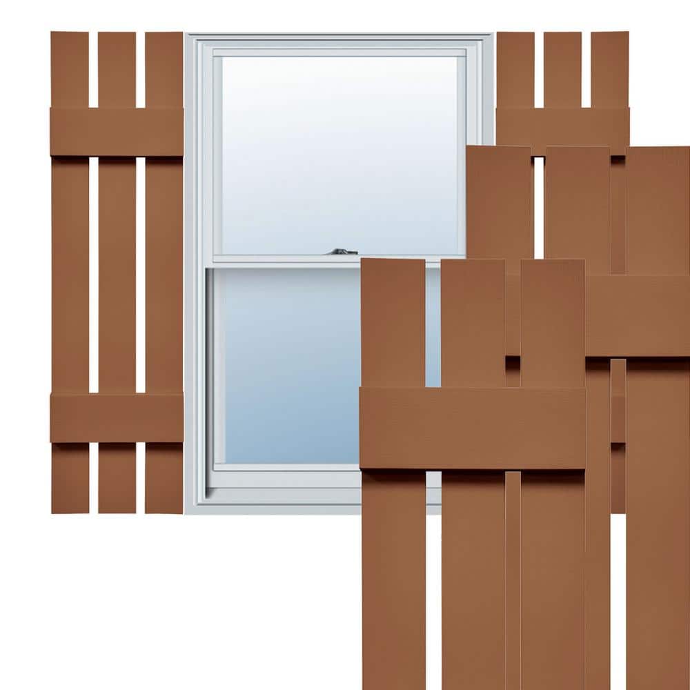 Treated Cedar Vinyl Board and Batten Decorative Shutters
