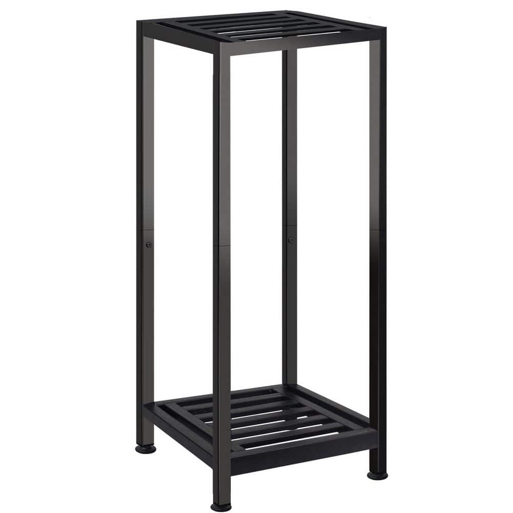 stand iron (industrial) 植物棚 Black Rack Pot Flower 9 Holds Stand Plant Metal Iron Wrought その他観葉植物