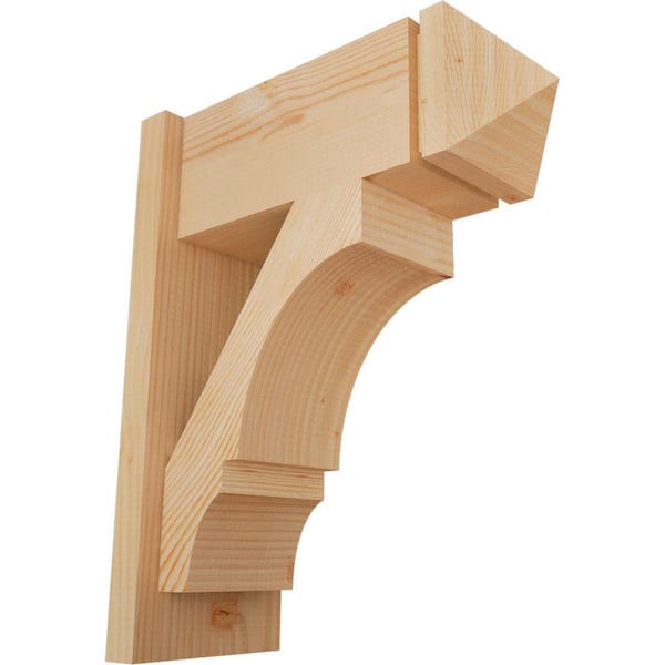 Ekena Millwork 8 in. x 22 in. x 18 in. Balboa Arts and Crafts Smooth Douglas Fir Outlooker