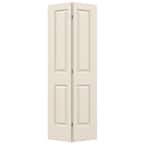 24 in. x 80 in. 2 Panel Cambridge Primed Smooth Molded Composite Closet Bi-fold Door