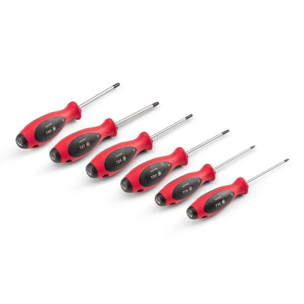 TEKTON Torx Screwdriver Set-4 in. Shanks, 6-Piece (T10-T30
