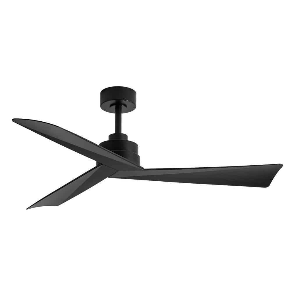 Breezary Trendy 52 in. 6 Speeds Indoor Black Ceiling Fan with DC Motor, Downrod and Remote Control