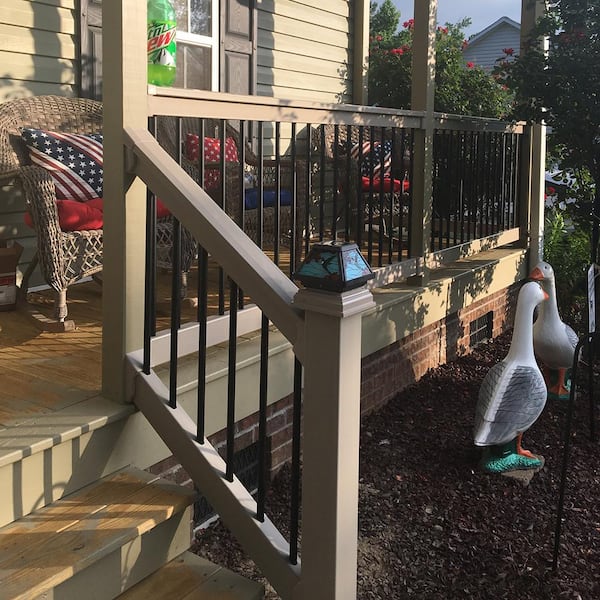 Weatherables Bellaire 3.5 ft. H x 96 in. W White Vinyl Stair Railing Kit