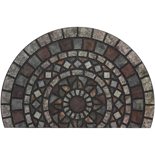 Mohawk Home Mosaic Mythos Stone Slice 23 in. x 35 in. Doorscapes Estate Mat