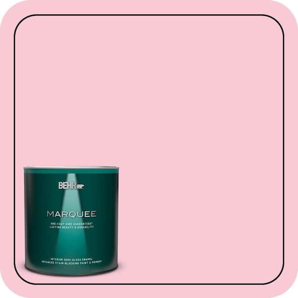 BEHR MARQUEE 1 qt. #110A-3 Palace Rose Semi-Gloss Enamel Interior Paint & Primer