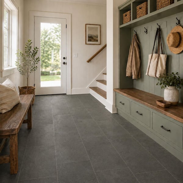 Granite Cliff 12 MIL 12 in. W x 24 in. L Waterproof Click-Lock Rigid Core Vinyl Floor Plank (19.37 sq. ft./Case)