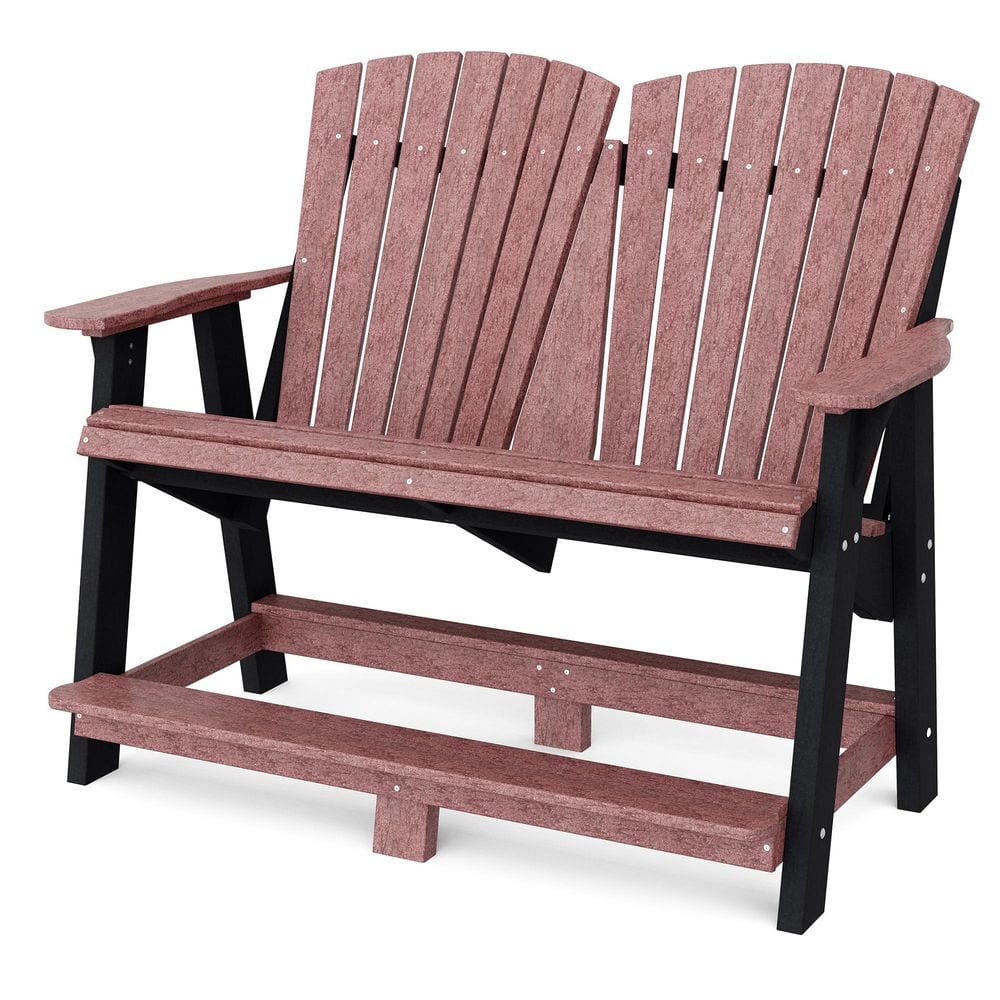 Heritage Cherrywood and Black Plastic Outdoor Double Adirondack price history on PriceWatchPro