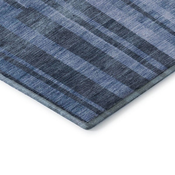 Mayfield Premium Machine Washable Abstract AMF1063 Navy 9 ft. x 12 ft. Area Rug