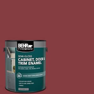1 gal. #M140-7 Dark Crimson Semi-Gloss Enamel Interior/Exterior Cabinet, Door & Trim Paint