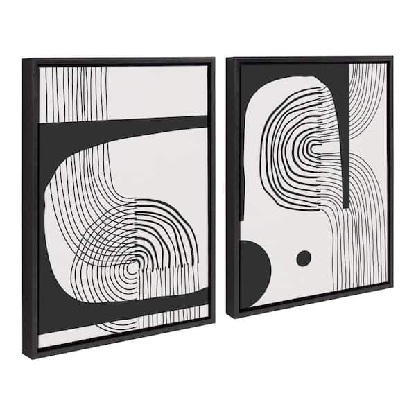 Kate and Laurel Sylvie Abstract Minimal C and D by the Creative Bunch Studio 2-Piece Framed Art Print 18 in. x 24 in.