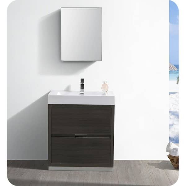 Valencia 30 in. W Bathroom Vanity Cabinet in Gray Oak