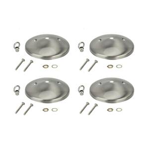 5 in. Brushed Nickel Modern Canopy Kit (4-Pack)