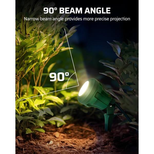 DEWENWILS 400 Lumen Green Waterproof Plug-In Integrated LED