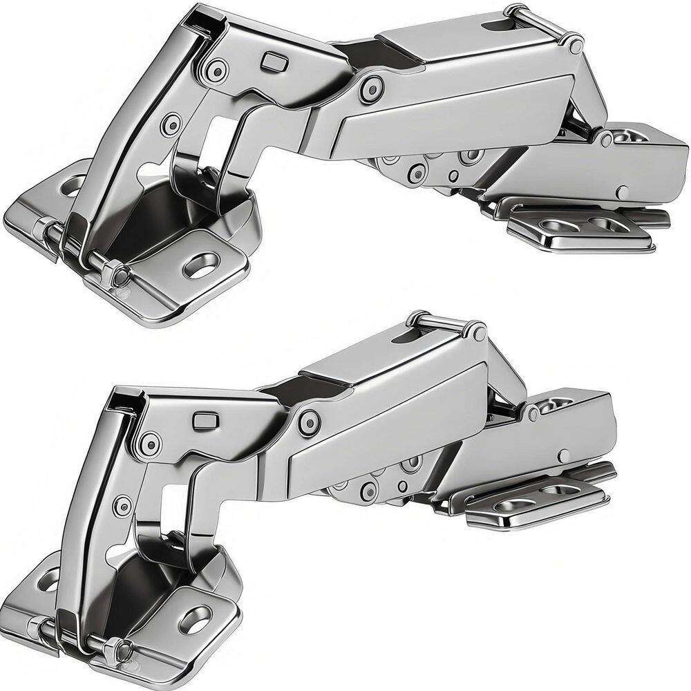 Frameless Cabinet Door 175° Hydraulic Adjustable Soft Close Concealed Nickel-Plated Steel Hinges 1 Pair price history on PriceWatchPro