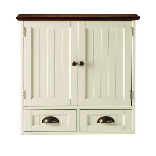 Home Decorators Collection Southport 23-1/2 in. W Wall Cabinet in Ivory and Oak