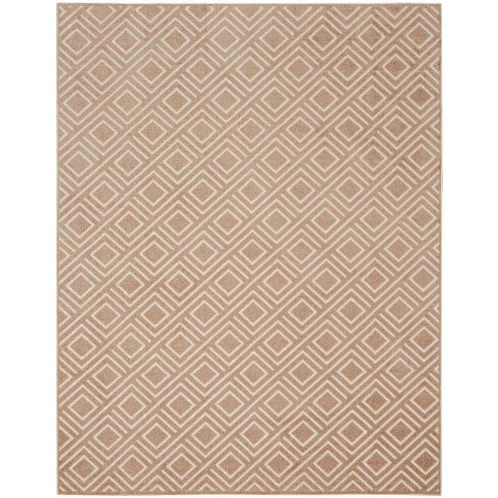 Nourison Casual Brown 8 ft. x 10 ft. Checker Contemporary Area Rug ...
