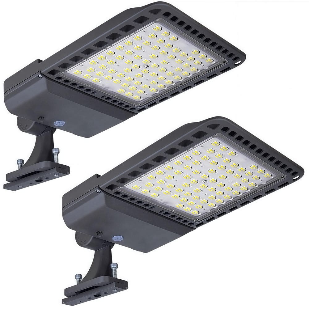 1500-Watt Equivalent Bronze Integrated LED Outdoor Weatherproof Street and Flood Light Dusk to Dawn 39000 Lumens 2-Pack price history on PriceWatchPro