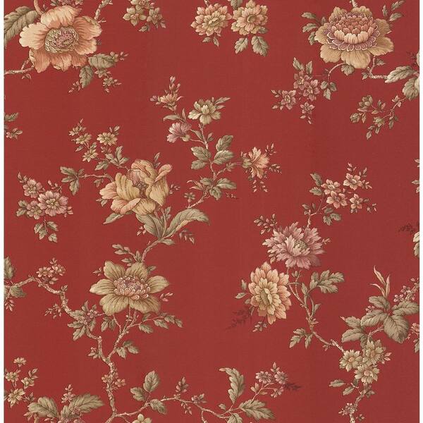 Brewster Jacobean Floral Wallpaper