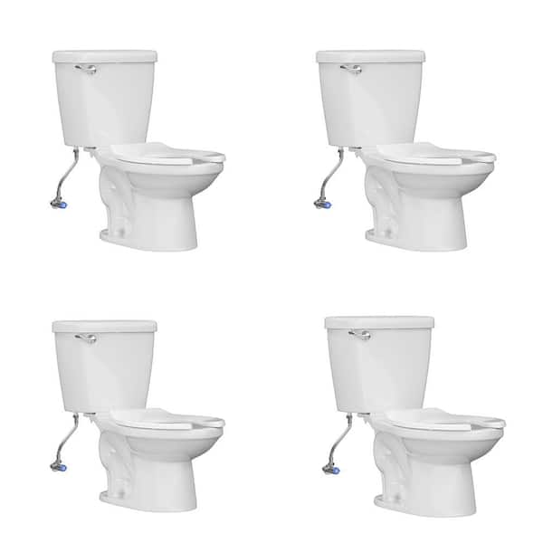 Child Potty Training 2-Piece 10 Rough in Children's Toilet 1.26 GPF Single Flush Round Seat Toilet, White (Pack of 4)