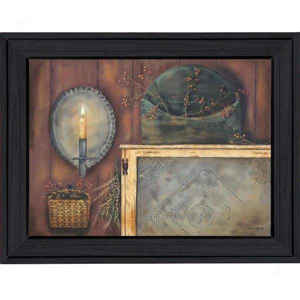 HomeRoots Charlie Tin Sconce 1-Piece Framed Wall Art 15 in. x 19 in.