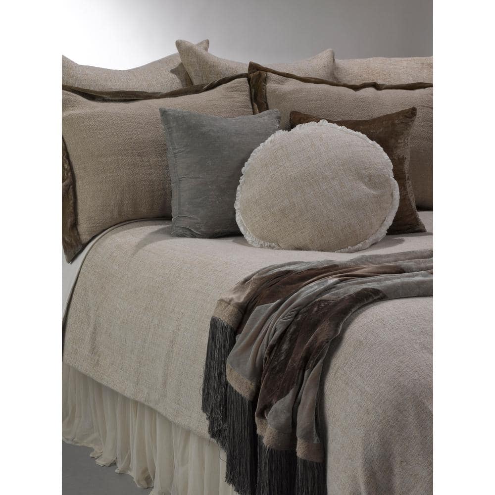 Ivory King Pleated Cotton Polyester Bed Skirt