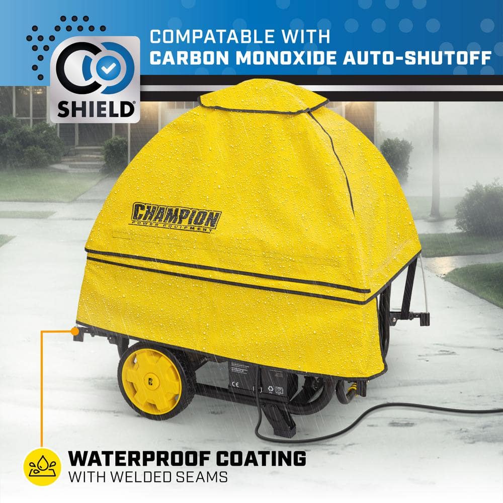 Large Yellow Vinyl Severe Weather Generator Cover