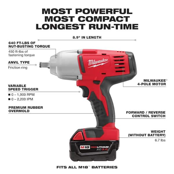 Milwaukee M18/M12 12/18V Lithium-Ion Cordless 3/8 in. Ratchet and 