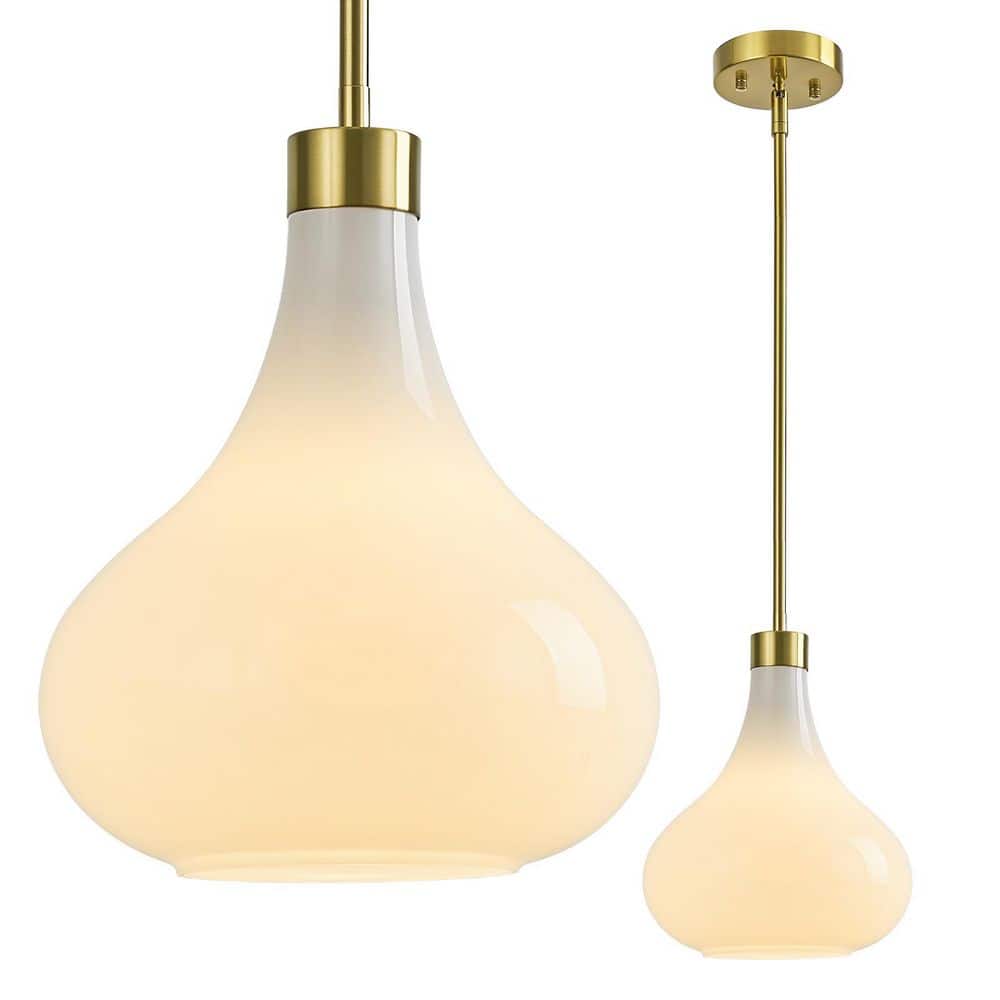 Home Lighting 60-watts 1-Light GoldMilkyLuster-1Pack Globe Modern Pendant Lighting for Kitchen Island price history on PriceWatchPro