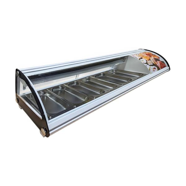 Elite Kitchen Supply 58.3 in. 2.9 cu. ft. Refrigerated Display Case Sushi Refrigerator NSF ES58C White