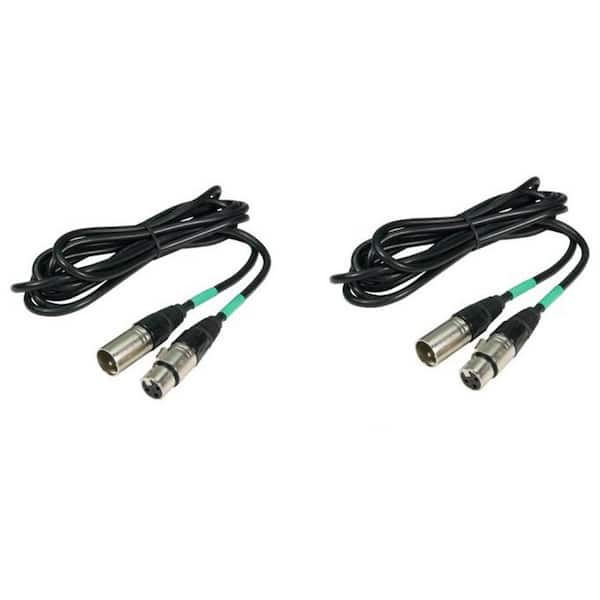 Unbranded Two 25 ft. Male to Female 3 Pin DMX Lighting Effect Cables
