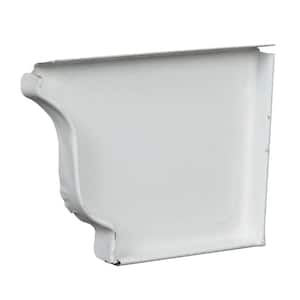 6 in. White Aluminum K-Style Right End Cap